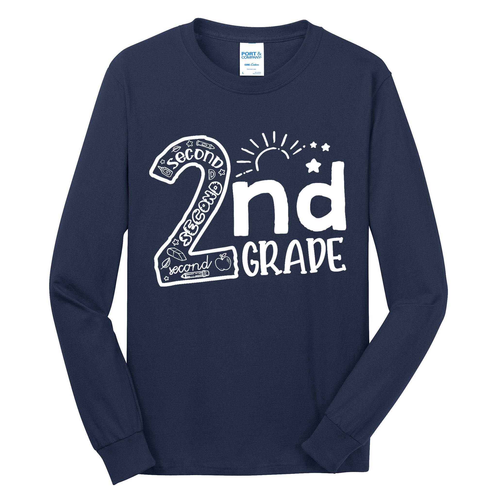 Hello On To 2nd Grade Teachers Boy and Team Secound Grade Tall Long Sleeve T-Shirt
