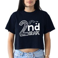 Hello On To 2nd Grade Teachers Boy and Team Secound Grade Crop Top