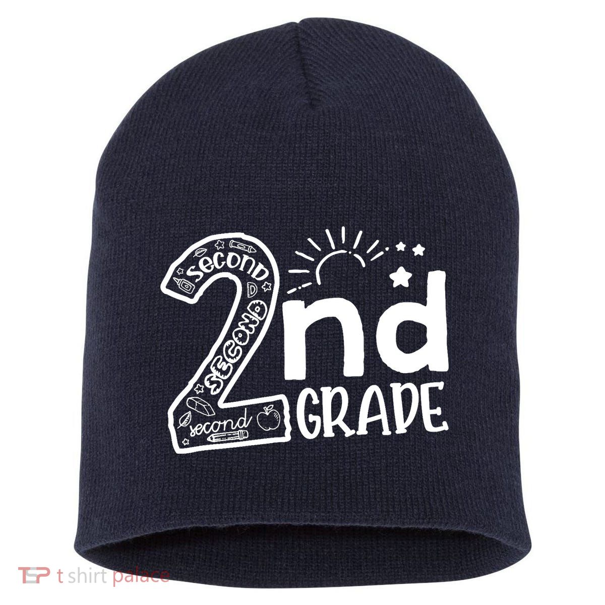 Hello On To 2nd Grade Teachers Boy and Team Secound Grade Short Acrylic Beanie
