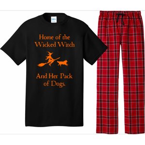 Home Of The Wicked Witch And Her Pack Of Dog Funny Halloween Pajama Set