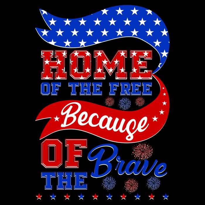 Home Of The Free Because Of The Brave 4th Of July Baby Bodysuit