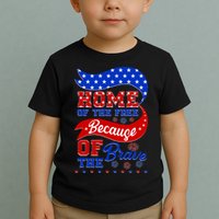 Home Of The Free Because Of The Brave 4th Of July Toddler T-Shirt