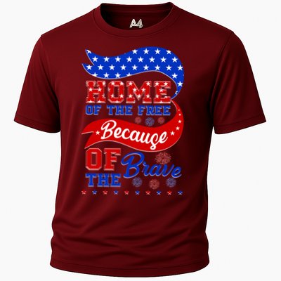 Home Of The Free Because Of The Brave 4th Of July Performance Shirt