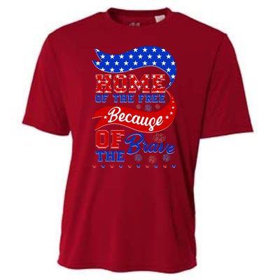 Home Of The Free Because Of The Brave 4th Of July Cooling Performance Crew T-Shirt