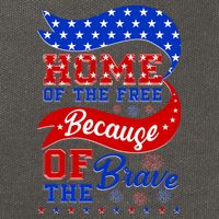 Home Of The Free Because Of The Brave 4th Of July Cotton Canvas Backpack