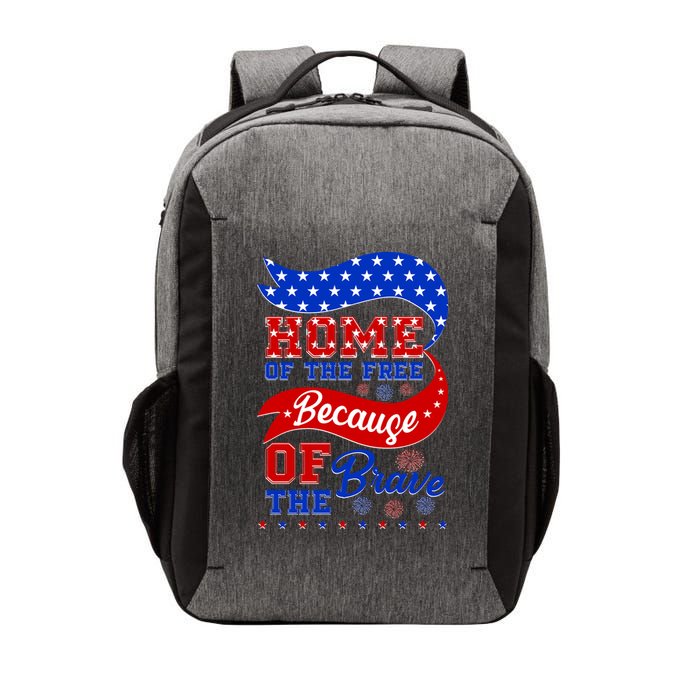 Home Of The Free Because Of The Brave 4th Of July Vector Backpack