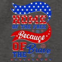 Home Of The Free Because Of The Brave 4th Of July Vector Backpack