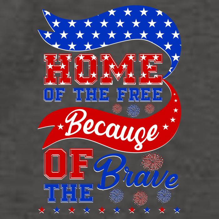 Home Of The Free Because Of The Brave 4th Of July Vector Backpack