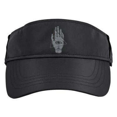 HAND OF THE MYSTERIES Alchemy Symbol Occult Sacred Geometry Adult Drive Performance Visor