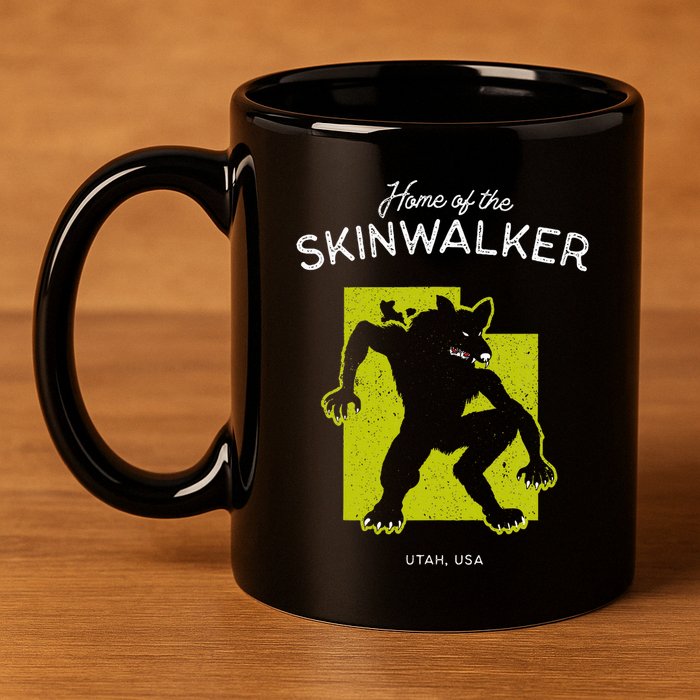 Home Of The Skinwalker Utah Usa Cryptid 11oz C Handle Ceramic Mug