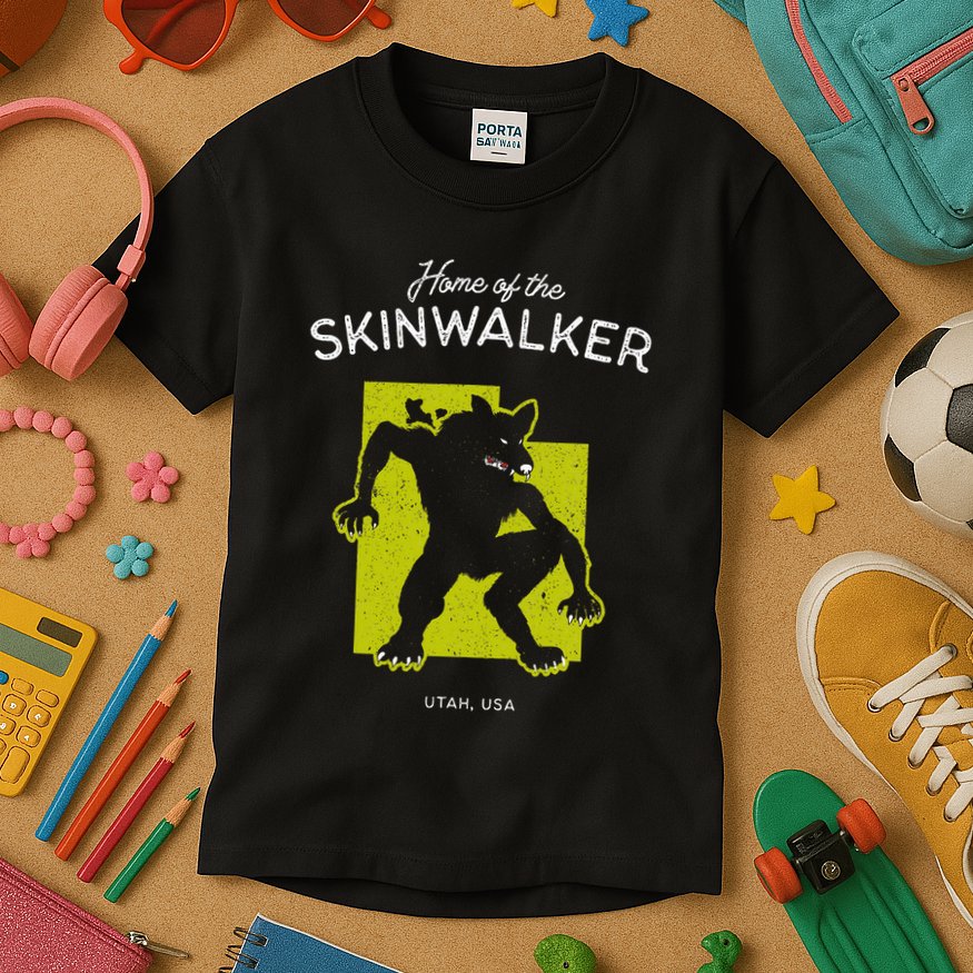 Home Of The Skinwalker Utah Usa Cryptid Kids T-Shirt