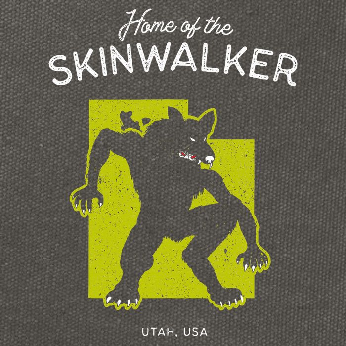 Home Of The Skinwalker Utah Usa Cryptid Cotton Canvas Backpack