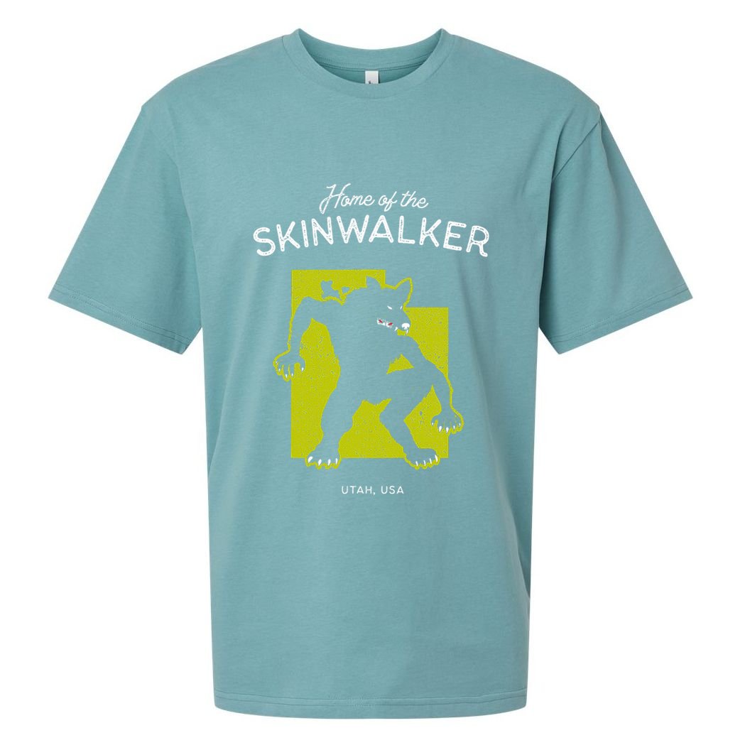 Home Of The Skinwalker Utah Usa Cryptid Sueded Cloud Jersey T-Shirt