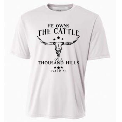 He Owns The Cattle On A Thousand Hills Psalm 50 Cooling Performance Crew T-Shirt