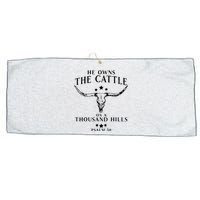 He Owns The Cattle On A Thousand Hills Psalm 50 Large Microfiber Waffle Golf Towel