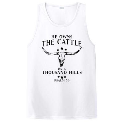 He Owns The Cattle On A Thousand Hills Psalm 50 PosiCharge Competitor Tank