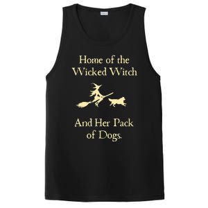 Home Of The Wicked Witch And Her Pack Of Dog Funny Halloween PosiCharge Competitor Tank