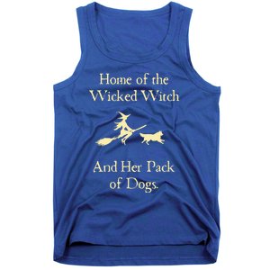 Home Of The Wicked Witch And Her Pack Of Dog Funny Halloween Tank Top