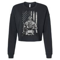 Home Of The Free Because Of The Brave Cropped Pullover Crew