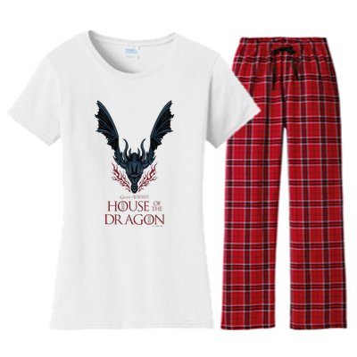 House of the Dragon Dark Wings Spread Women's Flannel Pajama Set