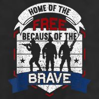 Home Of The Free Because Of The Brave Proud American Veteran Cool Comfort Performance Bucket Hat