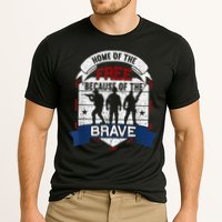 Home Of The Free Because Of The Brave Proud American Veteran Cooling Performance Crew T-Shirt