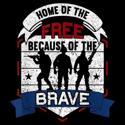 Home Of The Free Because Of The Brave Proud American Veteran T-Shirt