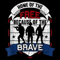 Home Of The Free Because Of The Brave Proud American Veteran Poster