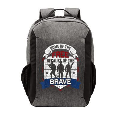 Home Of The Free Because Of The Brave Proud American Veteran Vector Backpack