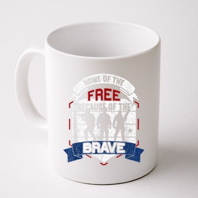 Home Of The Free Because Of The Brave Proud American Veteran Coffee Mug