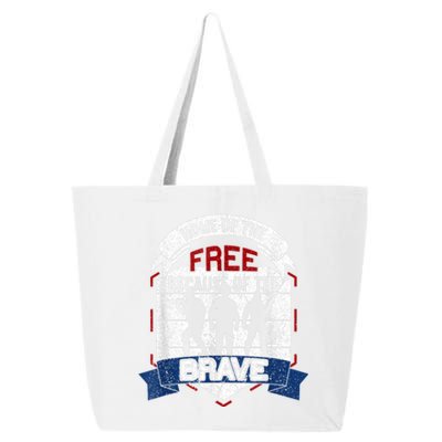 Home Of The Free Because Of The Brave Proud American Veteran 25L Jumbo Tote