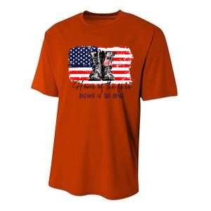 Home Of The Free Because Of The Brave American Flag Performance Sprint T-Shirt