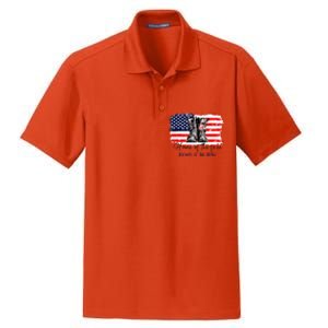 Home Of The Free Because Of The Brave American Flag Dry Zone Grid Polo