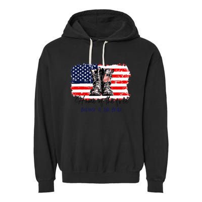 Home Of The Free Because Of The Brave American Flag Garment-Dyed Fleece Hoodie