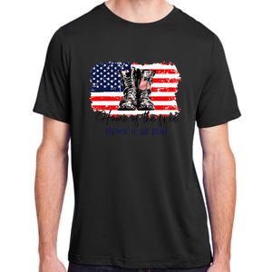 Home Of The Free Because Of The Brave American Flag Adult ChromaSoft Performance T-Shirt