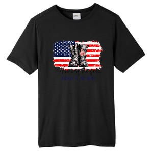 Home Of The Free Because Of The Brave American Flag Tall Fusion ChromaSoft Performance T-Shirt