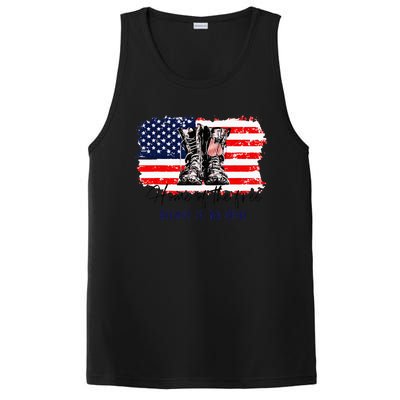 Home Of The Free Because Of The Brave American Flag PosiCharge Competitor Tank