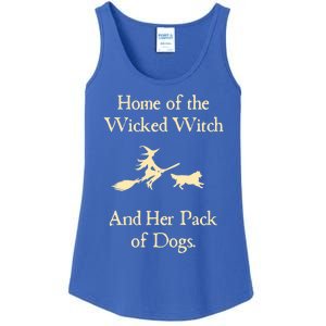 Home Of The Wicked Witch And Her Pack Of Dog Funny Halloween Gift Ladies Essential Tank