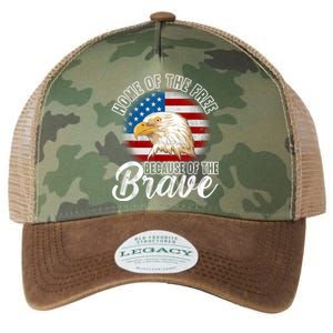 Home Of The Free Because Of The Brave 4th Of July Outfit Legacy Tie Dye Trucker Hat