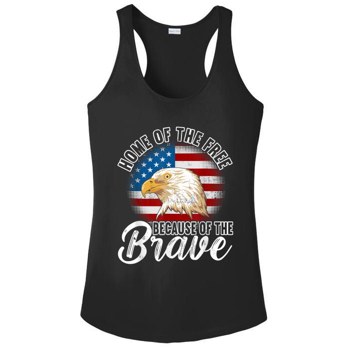 Home Of The Free Because Of The Brave 4th Of July Outfit Ladies PosiCharge Competitor Racerback Tank