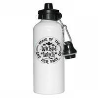 Home Of The Wicked Witch And Her Pack Of Dog Funny Halloween Aluminum Water Bottle