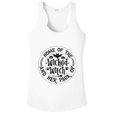 Home Of The Wicked Witch And Her Pack Of Dog Funny Halloween Ladies PosiCharge Competitor Racerback Tank