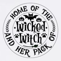 Home Of The Wicked Witch And Her Pack Of Dog Funny Halloween Full Zip Hoodie
