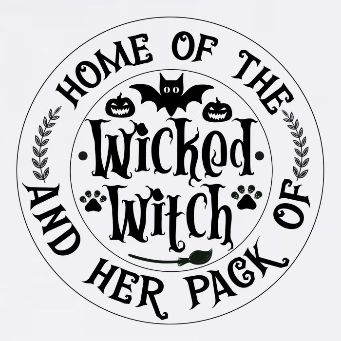 Home Of The Wicked Witch And Her Pack Of Dog Funny Halloween Full Zip Hoodie