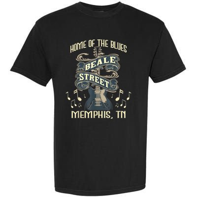 Home Of The Blues Beale Street Memphis Musician Guitarist Garment-Dyed Heavyweight T-Shirt