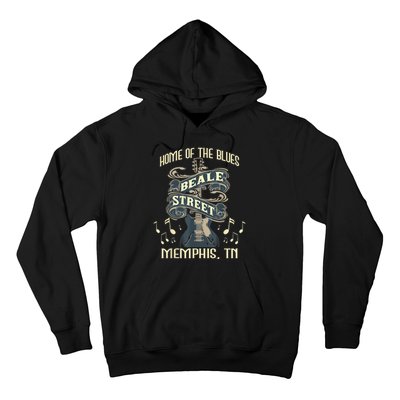 Home Of The Blues Beale Street Memphis Musician Guitarist Hoodie