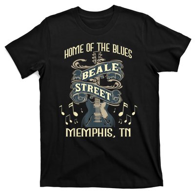 Home Of The Blues Beale Street Memphis Musician Guitarist T-Shirt