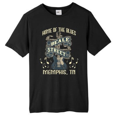 Home Of The Blues Beale Street Memphis Musician Guitarist Tall Fusion ChromaSoft Performance T-Shirt