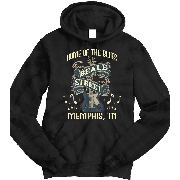 Home Of The Blues Beale Street Memphis Musician Guitarist Tie Dye Hoodie