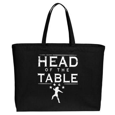 Head Of The Table Cotton Canvas Jumbo Tote